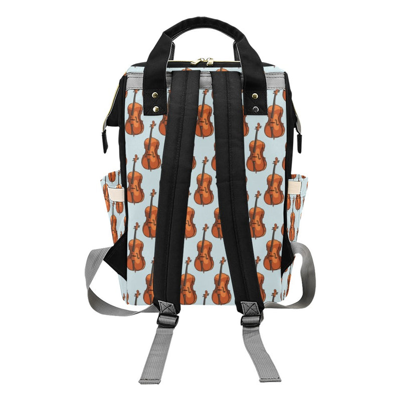 Violin Print Design LKS406 Diaper Bag Backpack