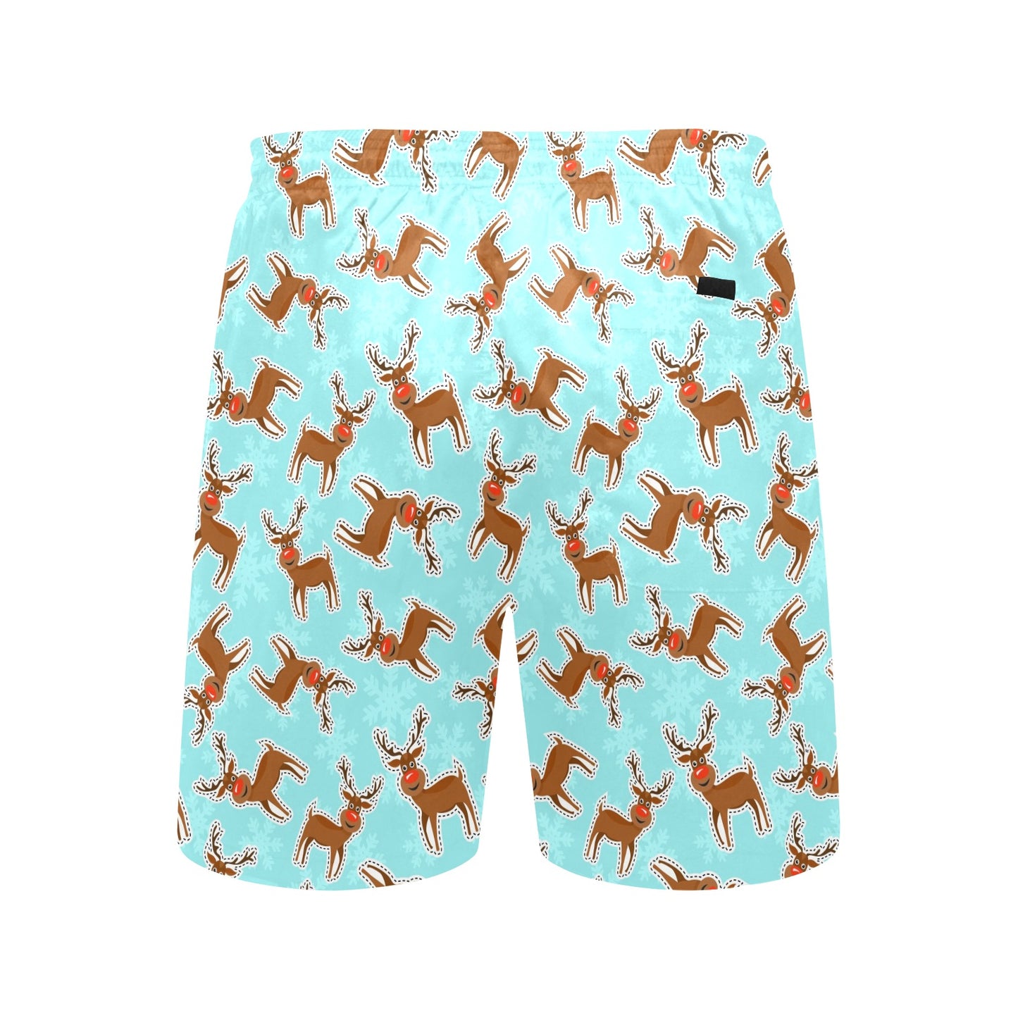 Reindeer Print Design LKS403 Men's Swim Trunks Beach Shorts