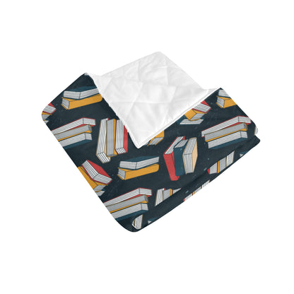 Book Pattern Print Design 07 Premium Quilt