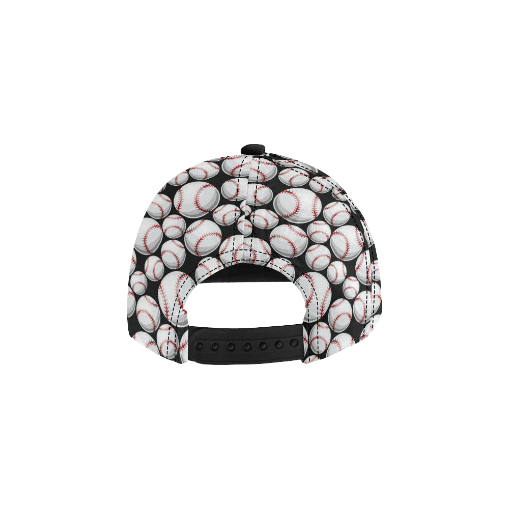 Baseball Black Background Snapback Cap