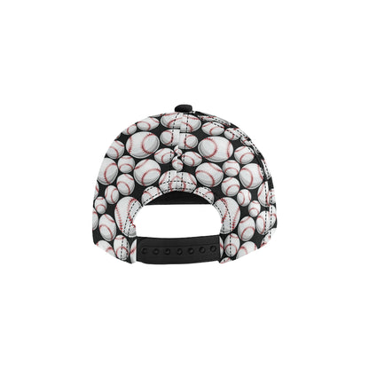Baseball Black Background Snapback Cap