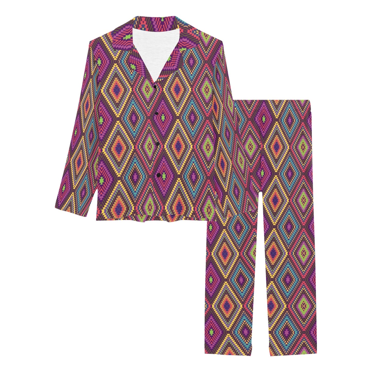 Southwestern Print Women's Long Pajama Set
