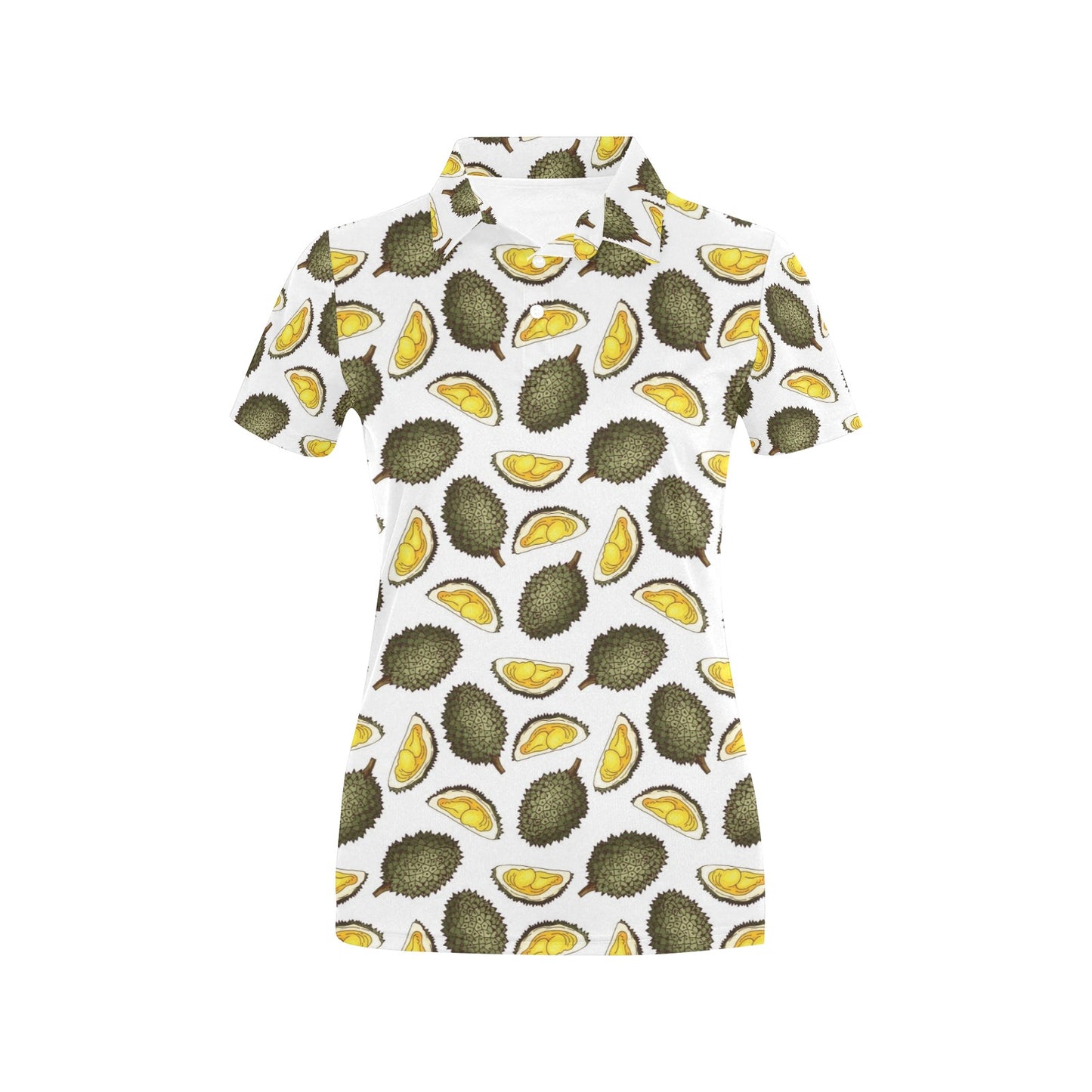 Durian Pattern Print Design DR03 Women's Polo Shirt