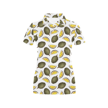 Durian Pattern Print Design DR03 Women's Polo Shirt