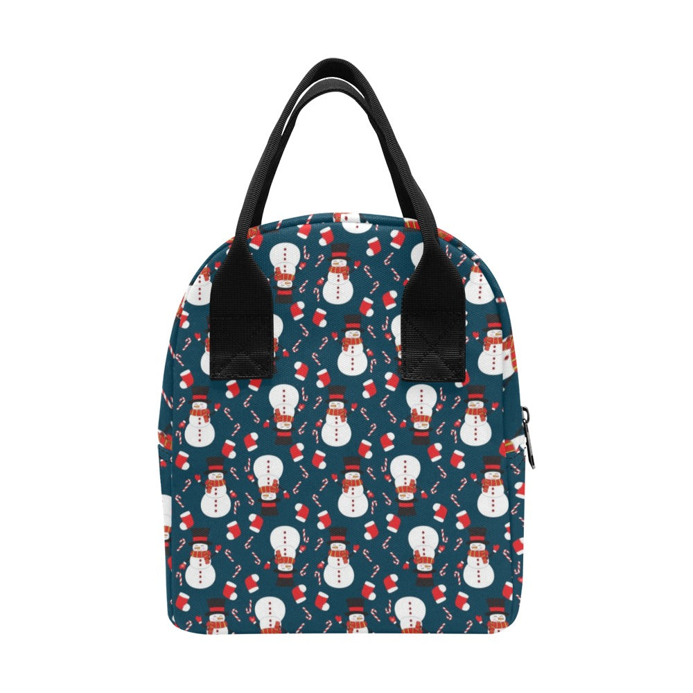 Snowman Print Design LKS301 Insulated Lunch Bag