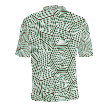 Sea Turtle Skin Print Men Polo Shirt