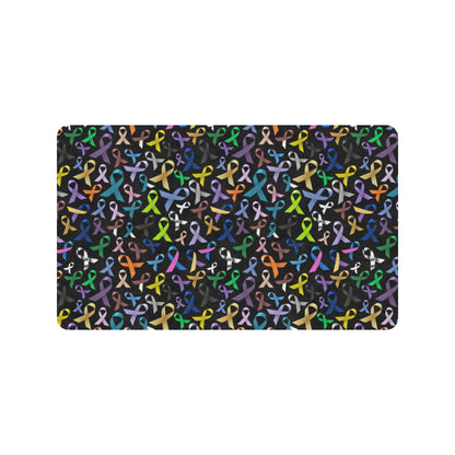 Breast Cancer Awareness Colorful Print Rubber Doormat