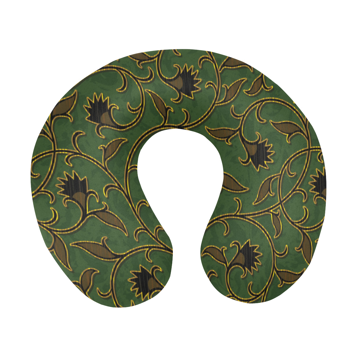 Brocade Pattern Print Design 02 U-Shaped Travel Neck Pillow