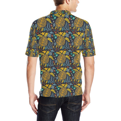 Sea Turtle Pattern Print Design T03 Men Polo Shirt