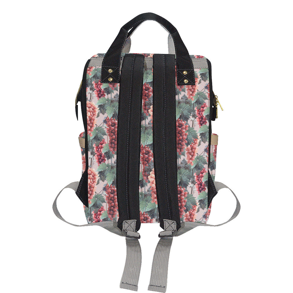 Grape Pattern Print Design GP01 Diaper Bag Backpack
