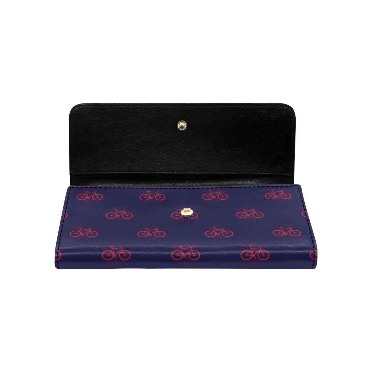 Bicycle Pattern Print Design 01 Women's Trifold Wallet
