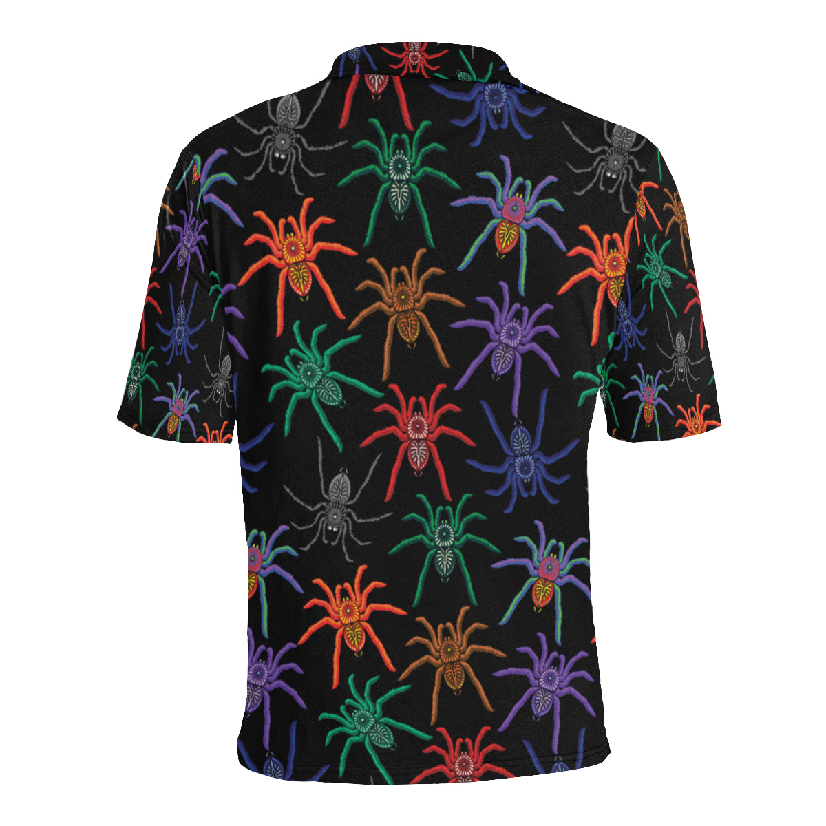 Tarantula Neon Color Pattern Print Design 03 Men Polo Shirt
