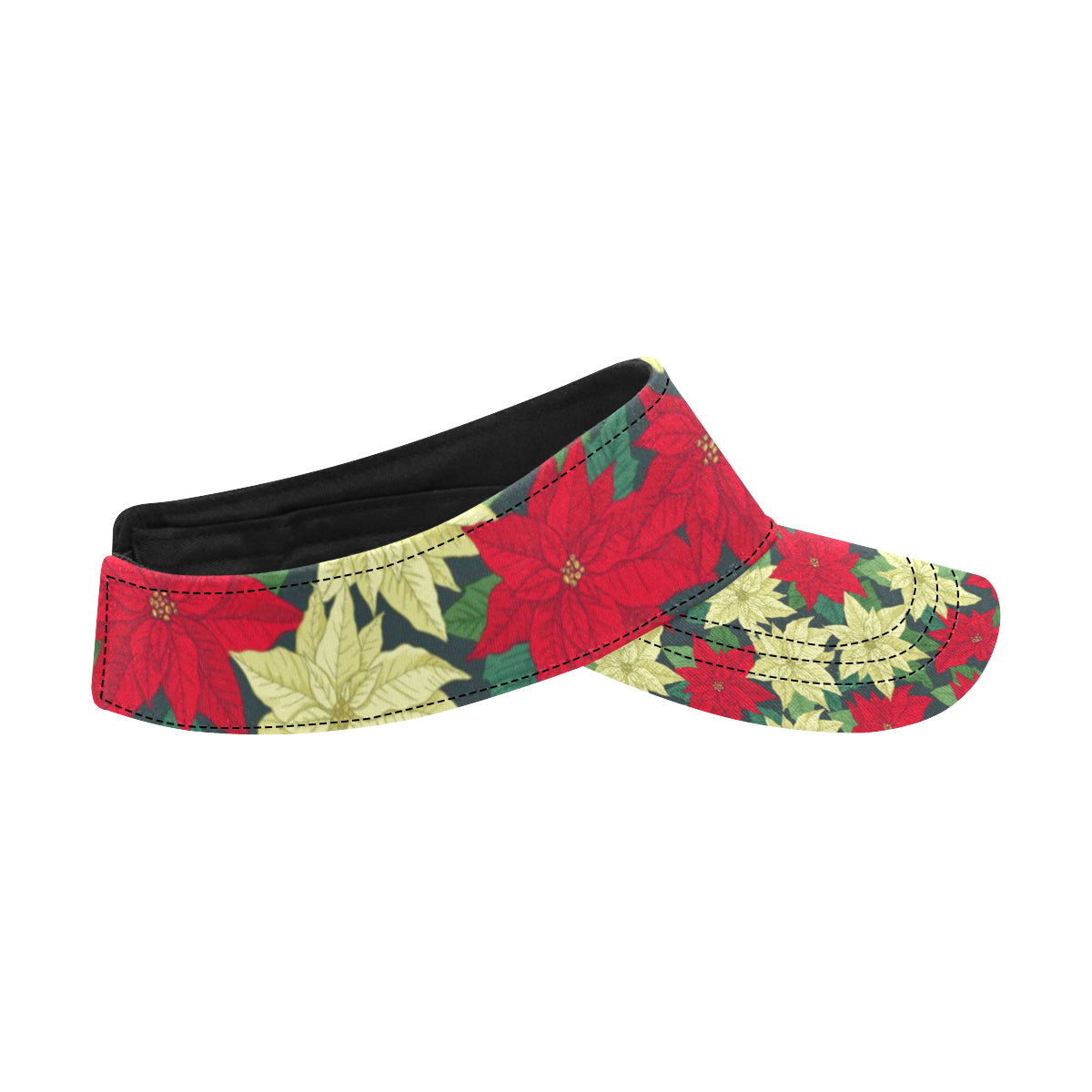 Poinsettia Pattern Print Design POT06 Unisex Sun Visor