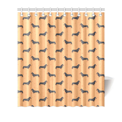 Dachshund Draw Print Pattern Shower Curtain