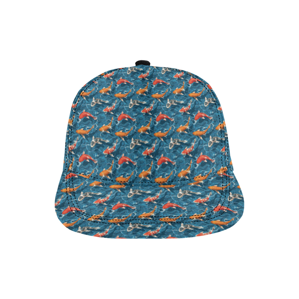 Koi Carp Water Design Themed Print Snapback Cap