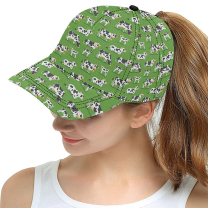 Cow Happy Print Pattern Snapback Cap