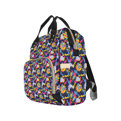 Bowling Pattern Print Design 02 Diaper Bag Backpack