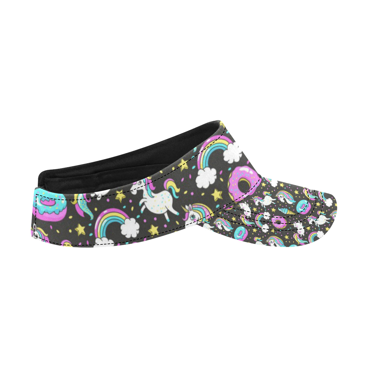 Donut Unicorn Pattern Print Design DN09 Unisex Sun Visor