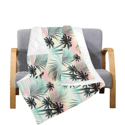 Palm Tree Pattern Print Design A03 Premium Quilt