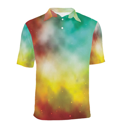 Nebula Pattern Print Design A04 Men Polo Shirt