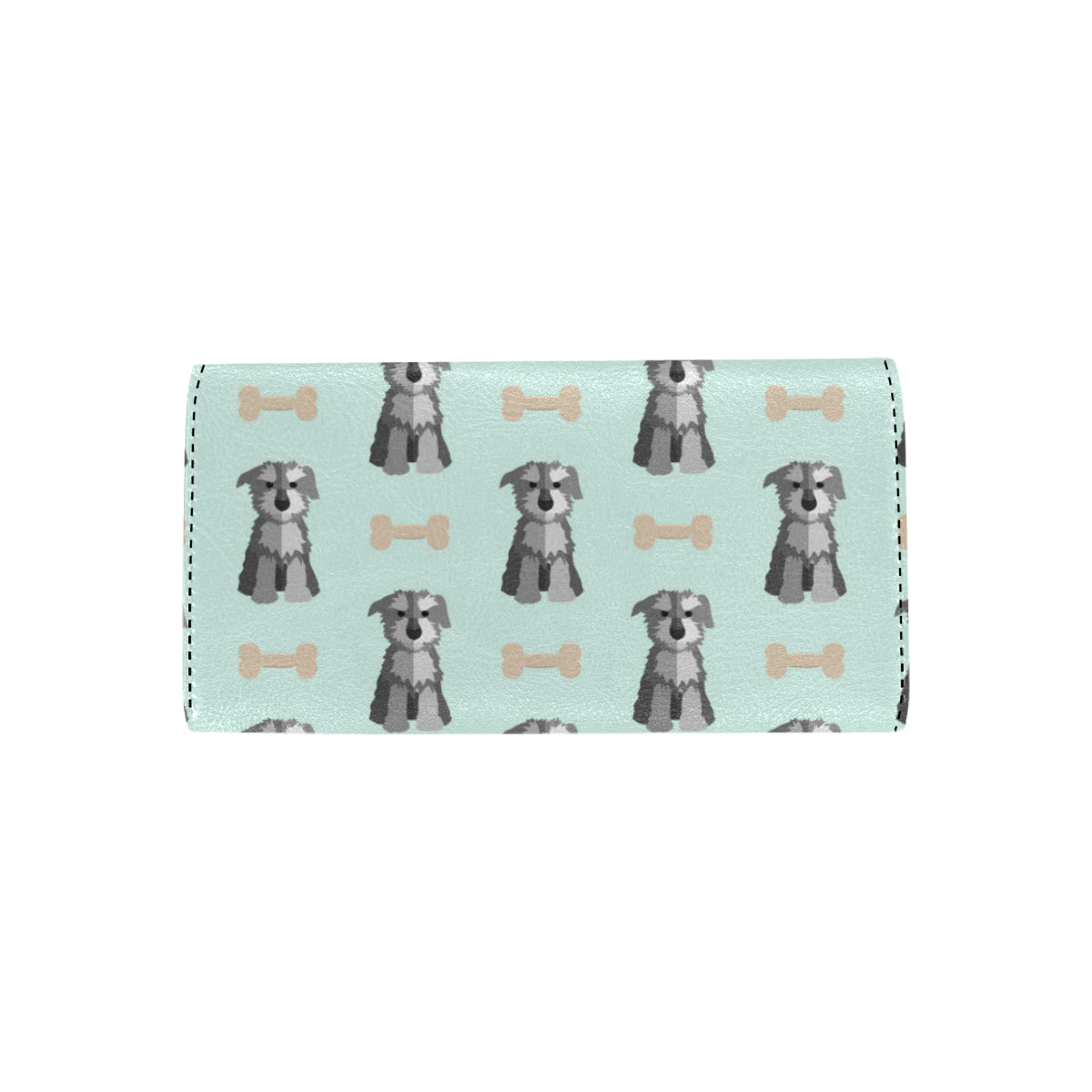 Schnauzers Pattern Print Design A03 Women's Trifold Wallet