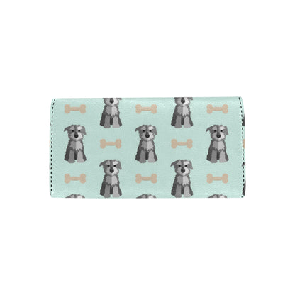 Schnauzers Pattern Print Design A03 Women's Trifold Wallet