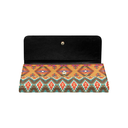 Native Pattern Print Design A01 Women's Trifold Wallet