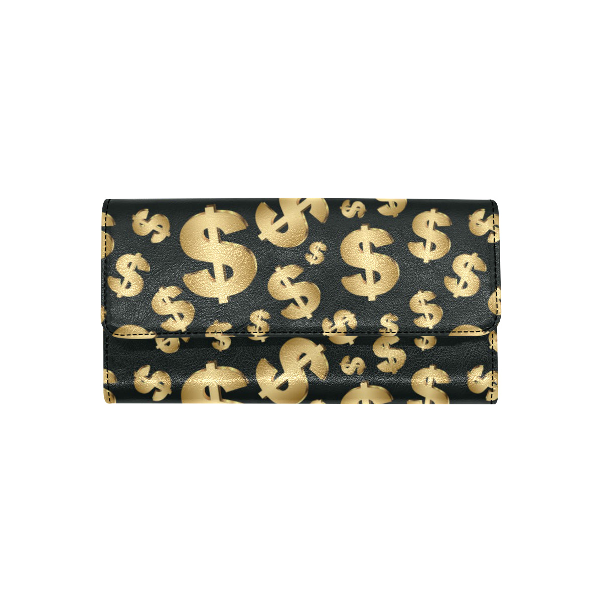 Dollar Pattern Print Design DO04 Women's Trifold Wallet