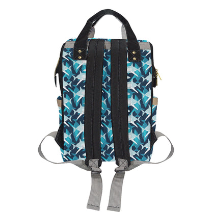 Shark Design Print Diaper Bag Backpack