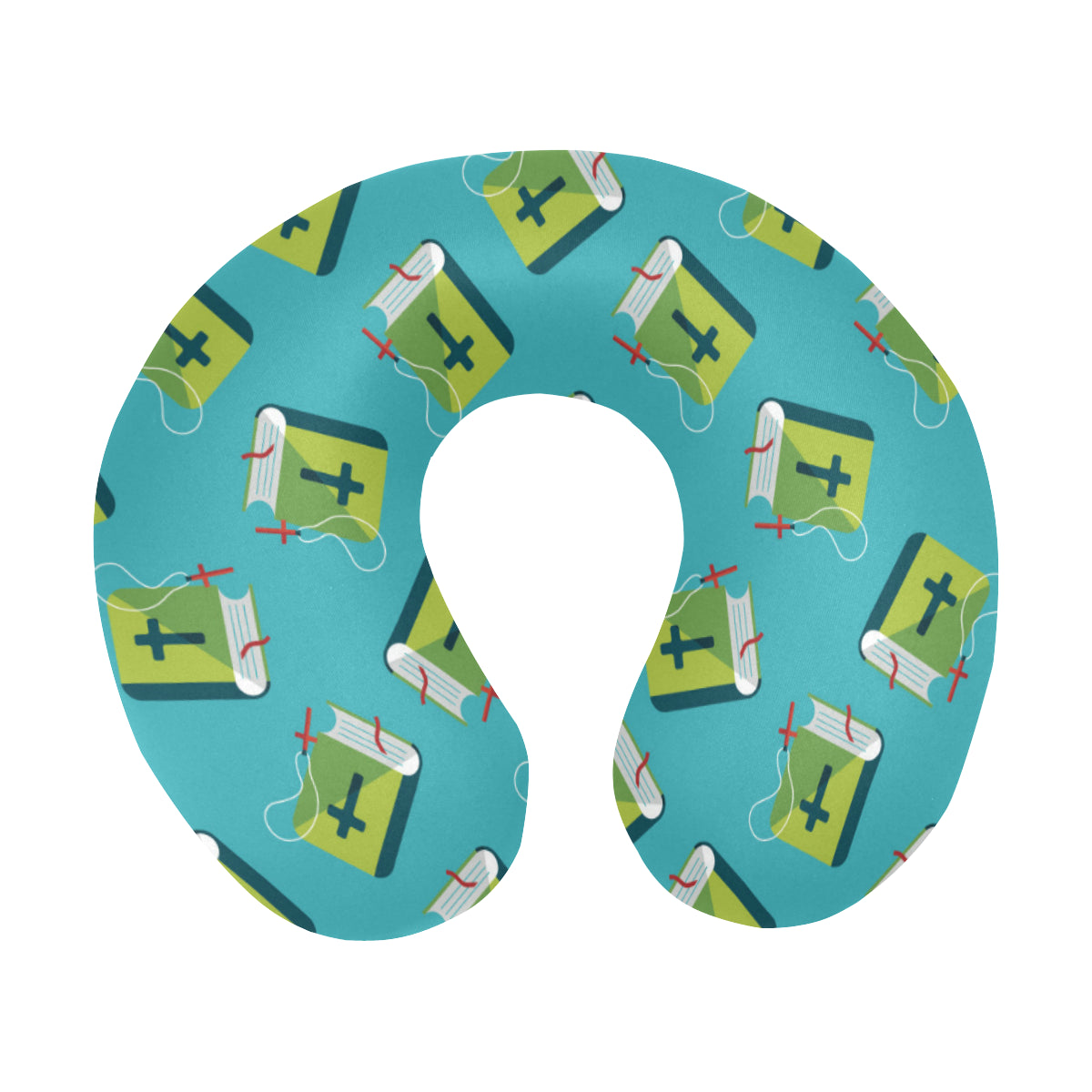 Bible Pattern Print Design 01 U-Shaped Travel Neck Pillow