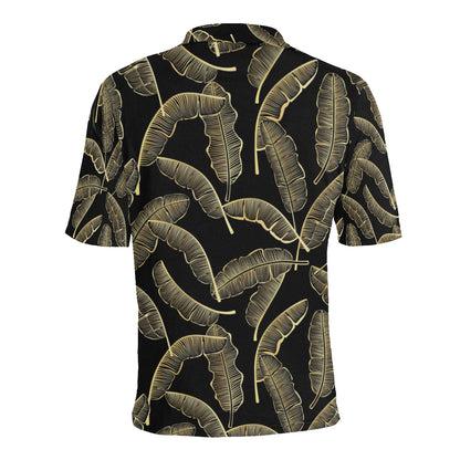 Banana Leaf Pattern Print Design BL07 Men Polo Shirt