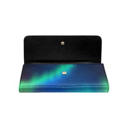 Aurora Borealis Pattern Print Design 02 Women's Trifold Wallet