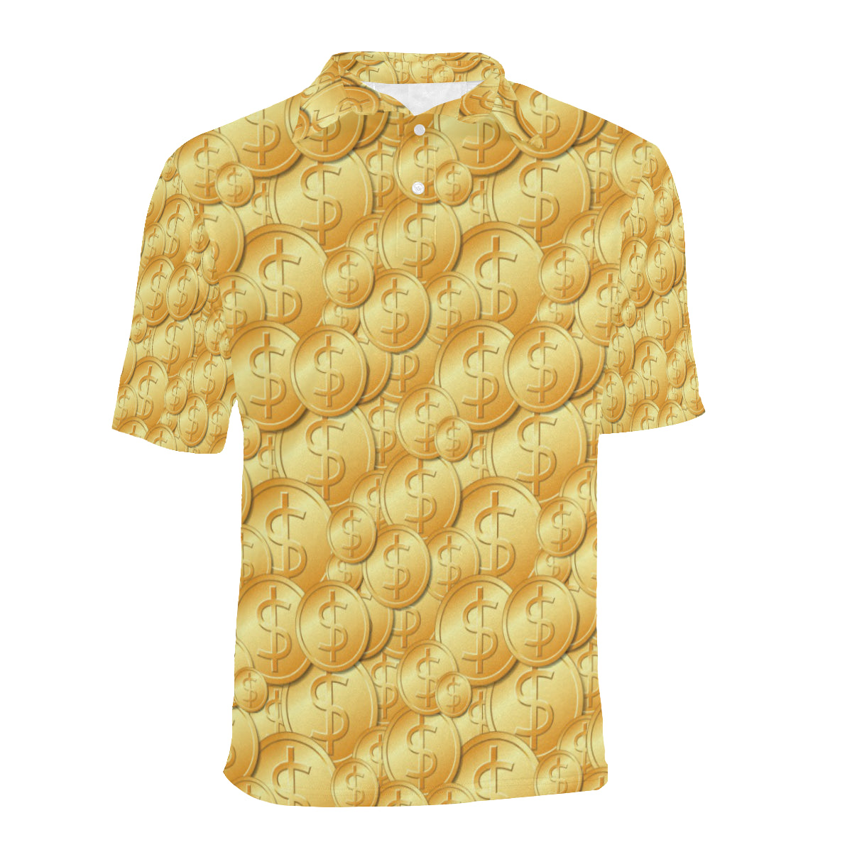 Dollar Pattern Print Design DO03 Men Polo Shirt