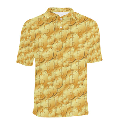 Dollar Pattern Print Design DO03 Men Polo Shirt