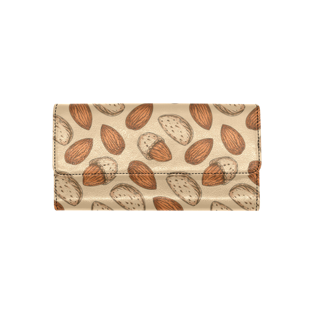 Almond Pattern Print Design 04 Women's Trifold Wallet