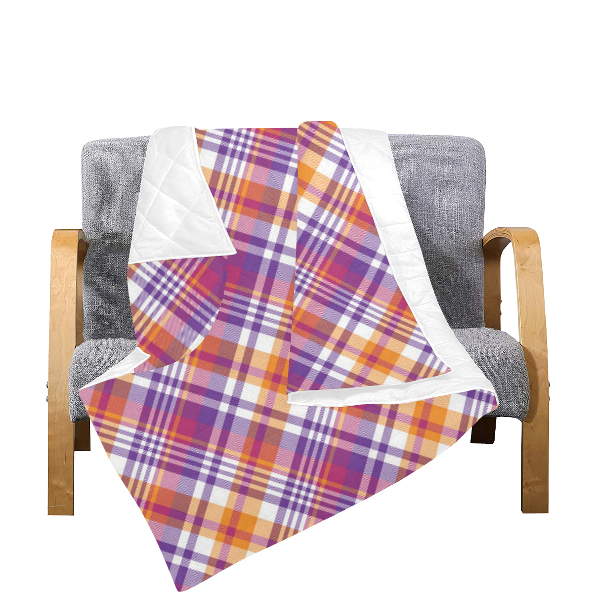 Madras Pattern Print Design 02 Premium Quilt