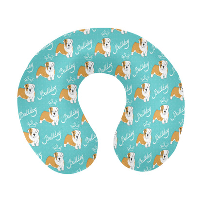 Bulldogs Pattern Print Design 05 U-Shaped Travel Neck Pillow
