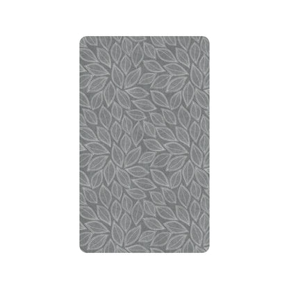 Elm Leave Grey Print Pattern Rubber Doormat