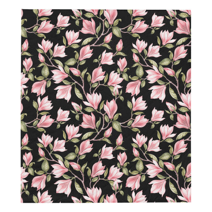 Magnolia Pattern Print Design MAG03 Premium Quilt