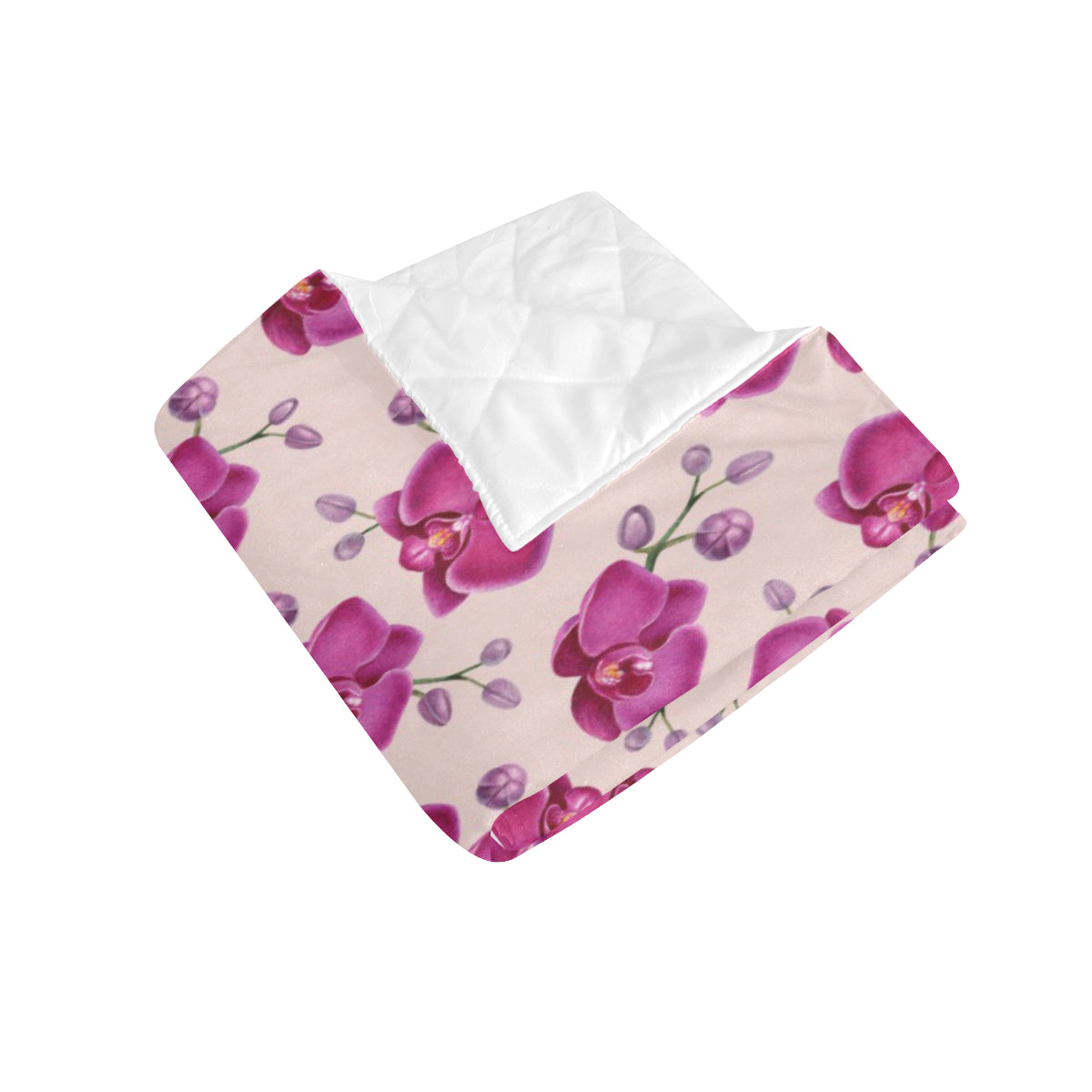 Orchid Purple Pattern Print Design OR04 Premium Quilt