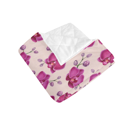 Orchid Purple Pattern Print Design OR04 Premium Quilt