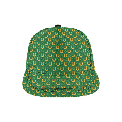 Shamrock Horseshoes Print Pattern Snapback Cap