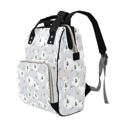 Ski Print Design LKS305 Diaper Bag Backpack