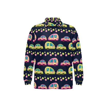 Camper Cute Camping Design No 3 Print Long Sleeve Polo Shirt For Men's