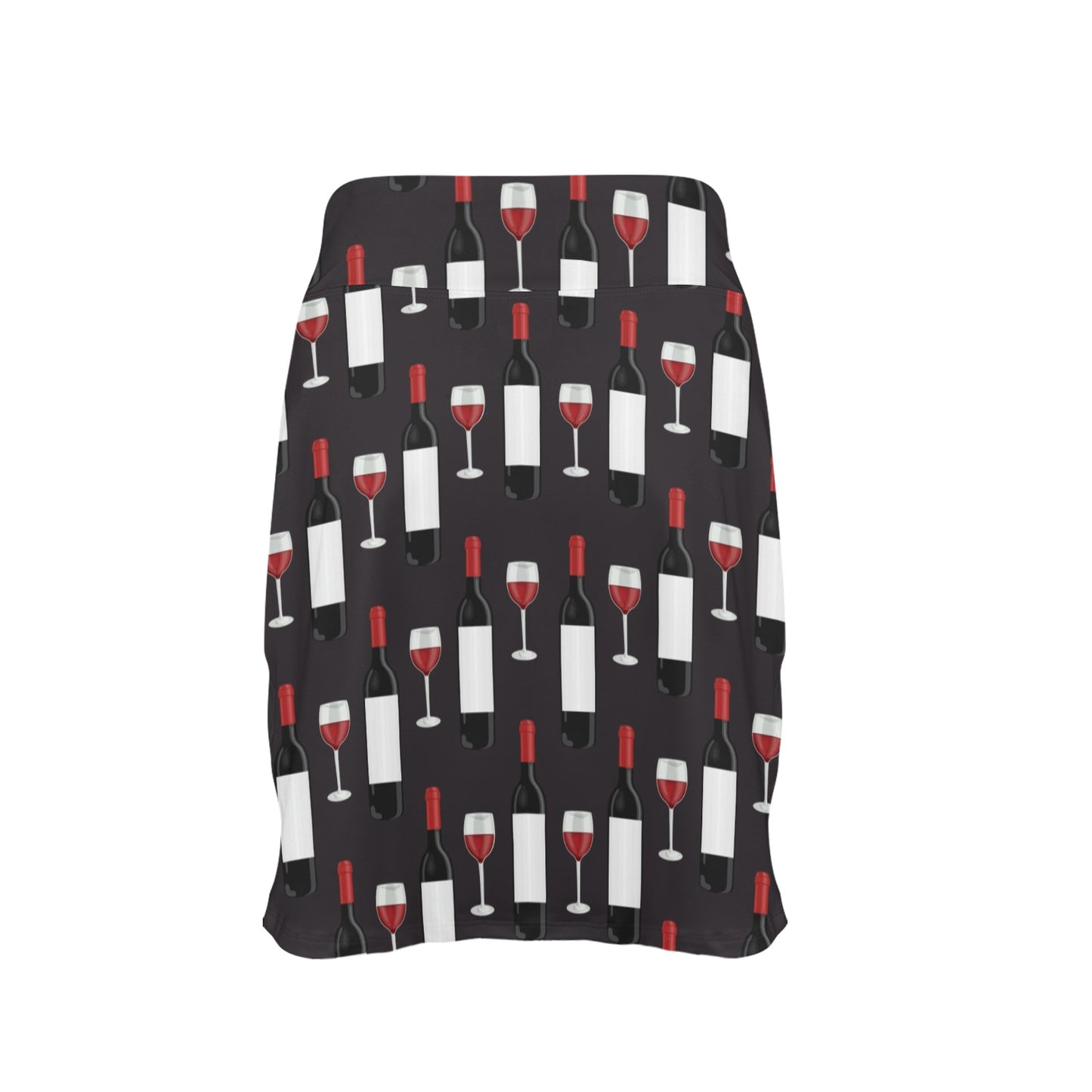 Wine Print Design LKS309 17" Golf & Pickleball Skort with Pockets