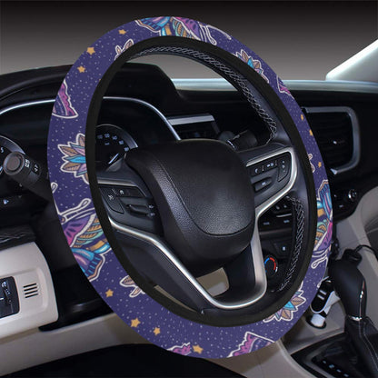 Butterfly Print Design LKS303 Steering Wheel Cover with Elastic Edge