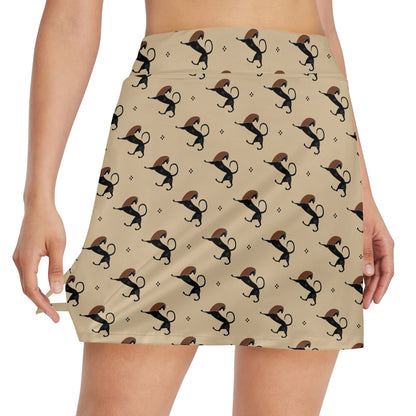 Ancient Greek Print Design LKS3011 17" Golf & Pickleball Skort with Pockets