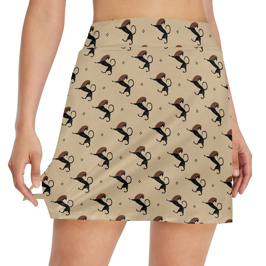 Ancient Greek Print Design LKS3011 17" Golf & Pickleball Skort with Pockets