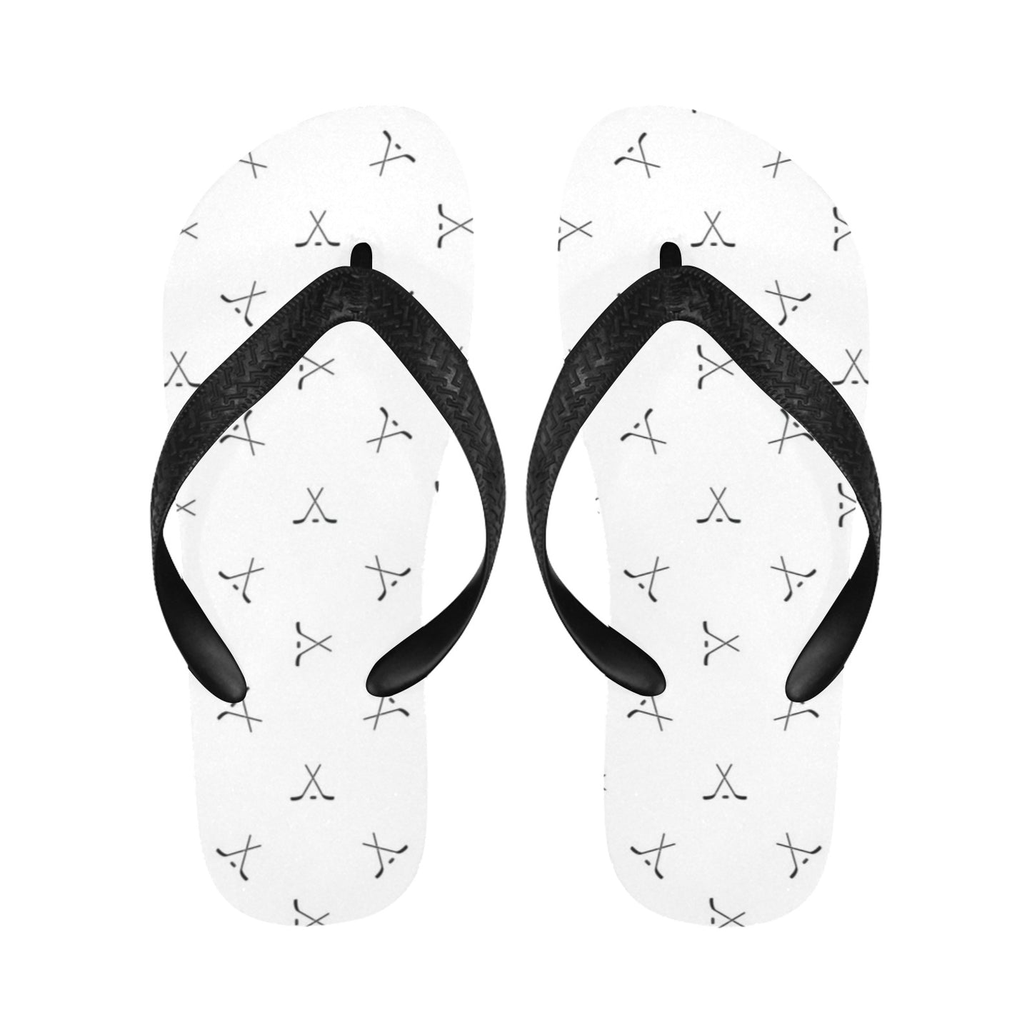 Hockey Print Design LKS304 Flip Flops