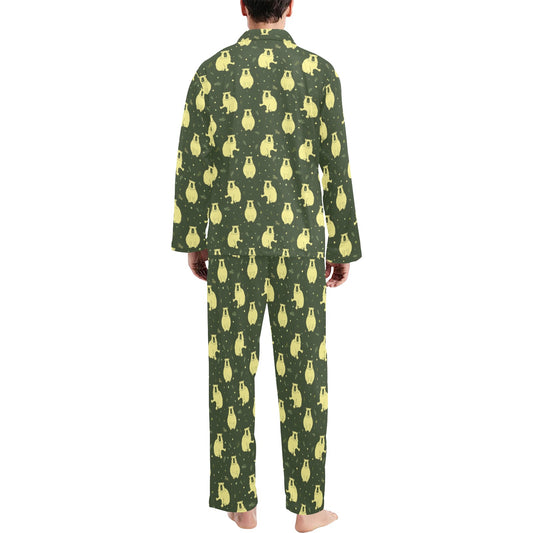 Capybara Pattern Print Design 03 Men's Long Pajama Set